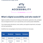 Slide from the digital design presentation about accessibility